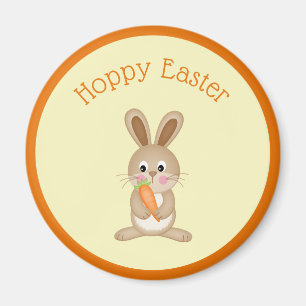 Hoppy Easter Bunny met wortel Magneet