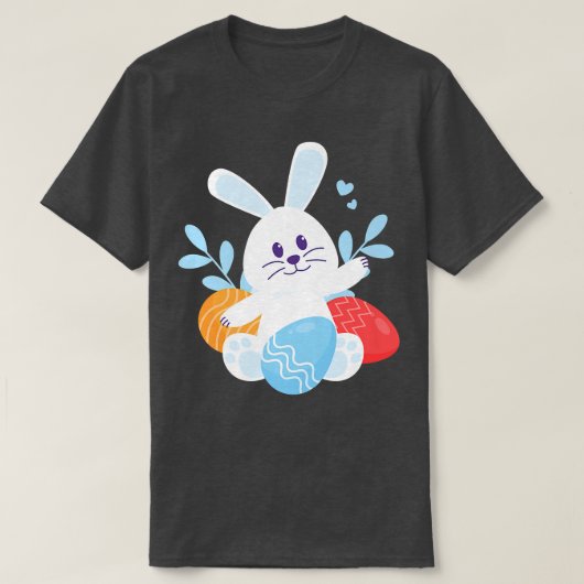 Hoppy Easter Egg Bunny Rabbit T-shirt (Design voorkant)