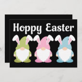 Hoppy Easter Funny Bunny Ears Gnome Kaart (Voorkant / Achterkant)