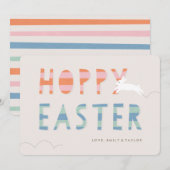 Hoppy Easter Kaart - Bubblegum (Voorkant / Achterkant)