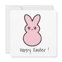 Hoppy Easter Pink Schattigee konijnenkaart