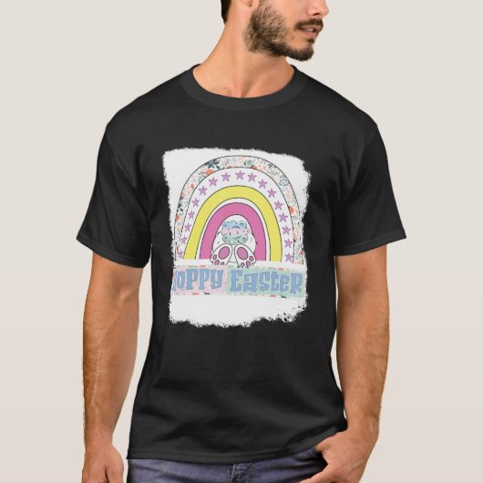 Hoppy easter  rainbow easter easters day easter bu t-shirt (Voorkant)