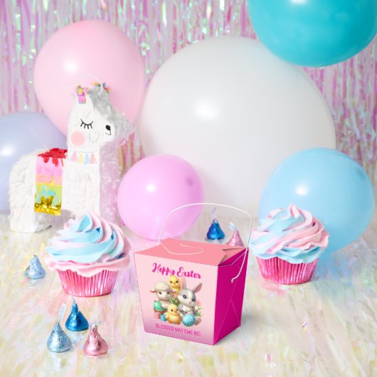 Hoppy Easter Schattige Bunny Chicks Lamb Schildere Bedankdoosjes (Feest)