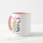 Hoppy Easter Schattige Bunny Chicks Lamb Schildere Mok (Voorkant links)