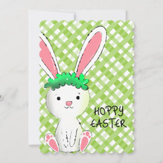 Hoppy Easter Wenskaart met Bunny Feestdagenkaart