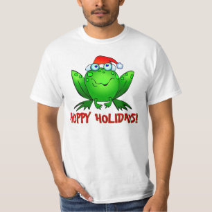Hoppy Feestdagen Cartoon Kikker Shirt