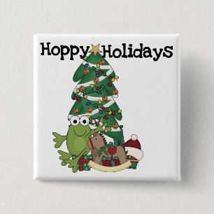 Hoppy Feestdagen Tshirts en geschenken Vierkante Button 5,1 Cm