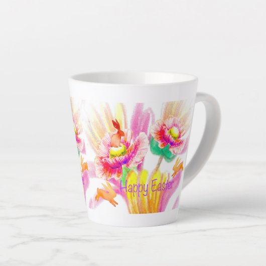Hoppy Floral Latte Mug (Angle droit)