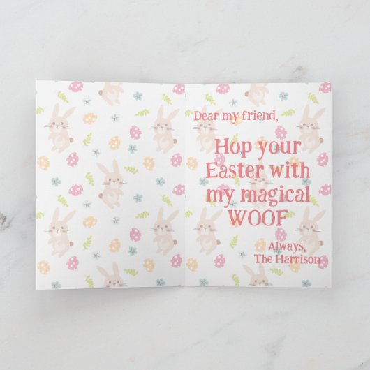  hoppy franchie paasfeest kaart (Binnen)