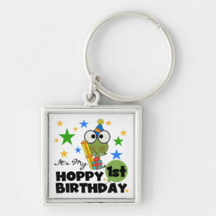 Hoppy Frog 1st Birthday T shirten en geschenken Sleutelhanger