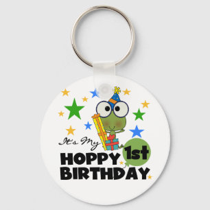 Hoppy Frog 1st Birthday T shirten en geschenken Sleutelhanger