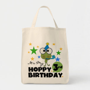 Hoppy Frog 3e verjaardag Tshirts en geschenken Tote Bag