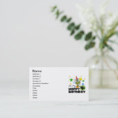 Hoppy Frog 4th Birthday T-shirts en geschenken Visitekaartje (Staand voorkant)