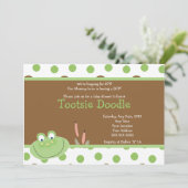 HOPPY FROG Froggy Baby shower Invitation (Debout devant)