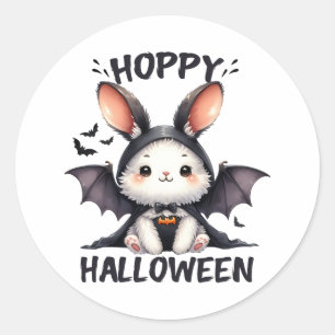 Hoppy Halloween Bunny Rabbit Ronde Sticker