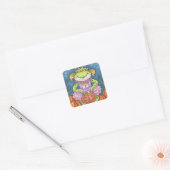 HOPPY HALLOWEEN FROG STICKER SHEET Square (Envelop)