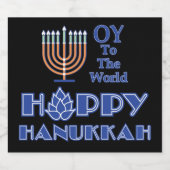 Hoppy Hanukkah Bier Etiket (Enkel label)