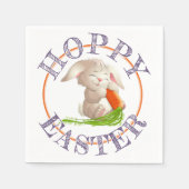 Hoppy Happy Paaster Bunny Motif Servet (Voorkant)