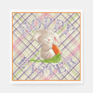 Hoppy Happy Paaster Bunny Stripes en Pset Pattern Servet