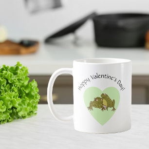 Hoppy Happy Valentines Day Schattige Frogs In Love Koffiemok