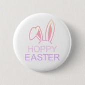 Hoppy Hare Pastel Easter Button (Voorkant)