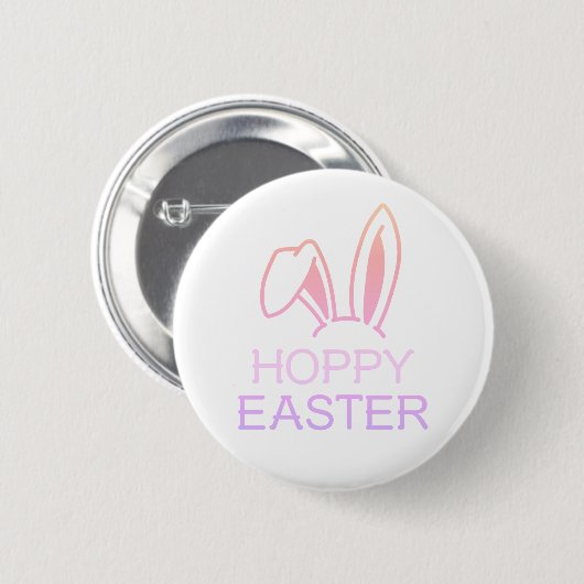 Hoppy Hare Pastel Easter Button (Voorkant /achterkant)