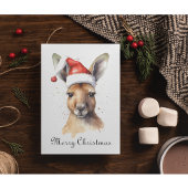 Hoppy Holidays, Kerstkangoeroe op maat Feestdagenkaart