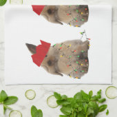 Hoppy KerstBunny Teatowel Theedoek (Gevouwen)