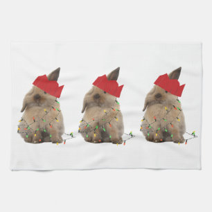 Hoppy KerstBunny Teatowel Theedoek