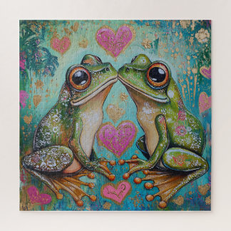 Hoppy Love- Whimsical Frog Romance Puzzel