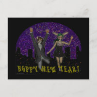 Hoppy Mew Year Briefkaart