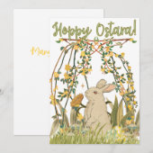 Hoppy Ostara Wenskaart 🐇 Kaart (Voorkant / Achterkant)