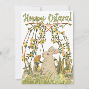Hoppy Ostara Wenskaart 🐇 Kaart