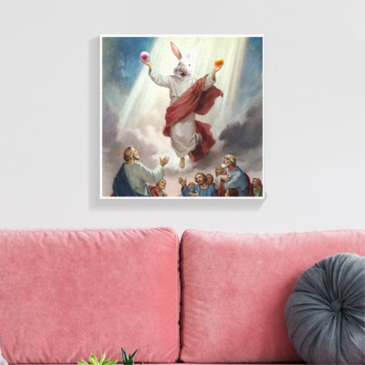 Hoppy Paasmeme Canvas Wandkunst (Insitu (Woonkamer))