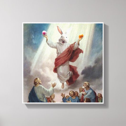 Hoppy Paasmeme Canvas Wandkunst Afdruk (Voorkant)