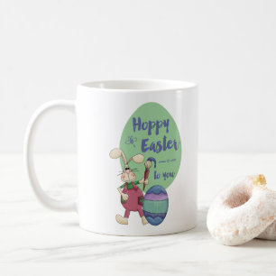 Hoppy Pâques pour vous Artiste Rabbit Café Mug