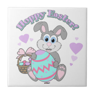 Hoppy Pasen!Paasbundel Tegeltje