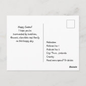 🐰 Hoppy Pickleball Paasen, schattig groen Briefkaart (Achterkant)