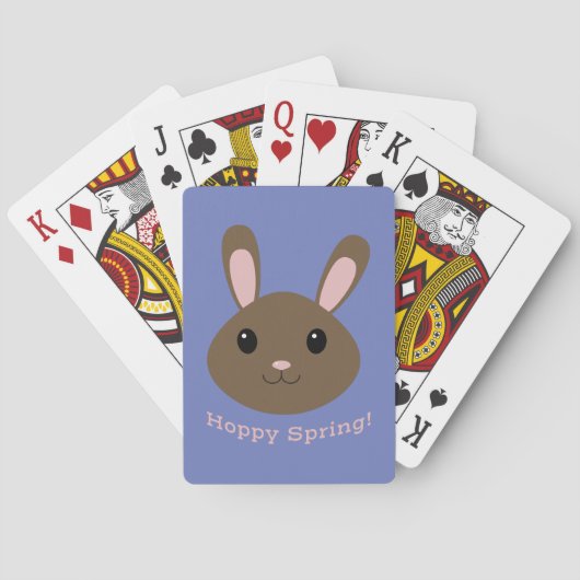 Hoppy Spring Bunny Pokerkaarten (Achterkant)