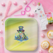 "Hoppy" Vaderdag Frog Top Hoed en Stropdas Design Papieren Bordje (Feest)