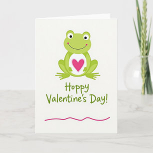 Hoppy Valentijnsdag Kikker Kaart