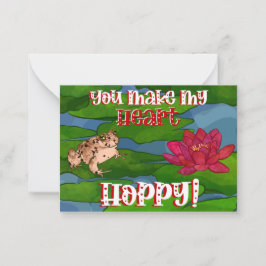 Hoppy Valentijnsdag Toad & Flower Kids Valentijnsk Notitiekaartje