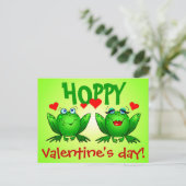 Hoppy Valentines Day Carte postale Grenouilles à c (Debout devant)
