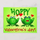 Hoppy Valentines Day Carte postale Grenouilles à c (Devant)