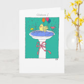 "Hoppy"-vogelkaart Kaart (Gele Bloem)