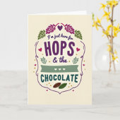 Hops And Chocolate Fun Greeting Card Kaart (Gele Bloem)