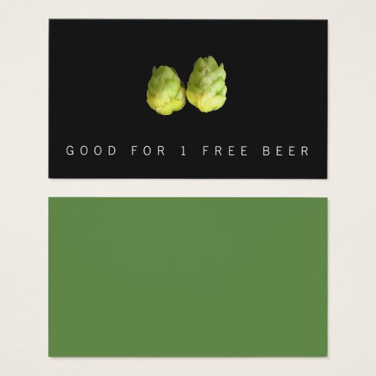 Hops Beer Brewery Ticket Visitekaartje (Voorkant /achterkant)