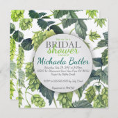 Hops, Bier Bruidsdouche Kaart (Voorkant / Achterkant)