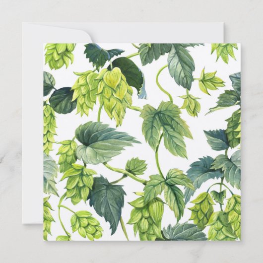 Hops, Bier Bruidsdouche Kaart (Achterkant)