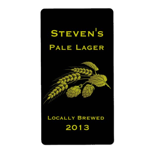 Hops Design Home-Brew Label (Voorkant)